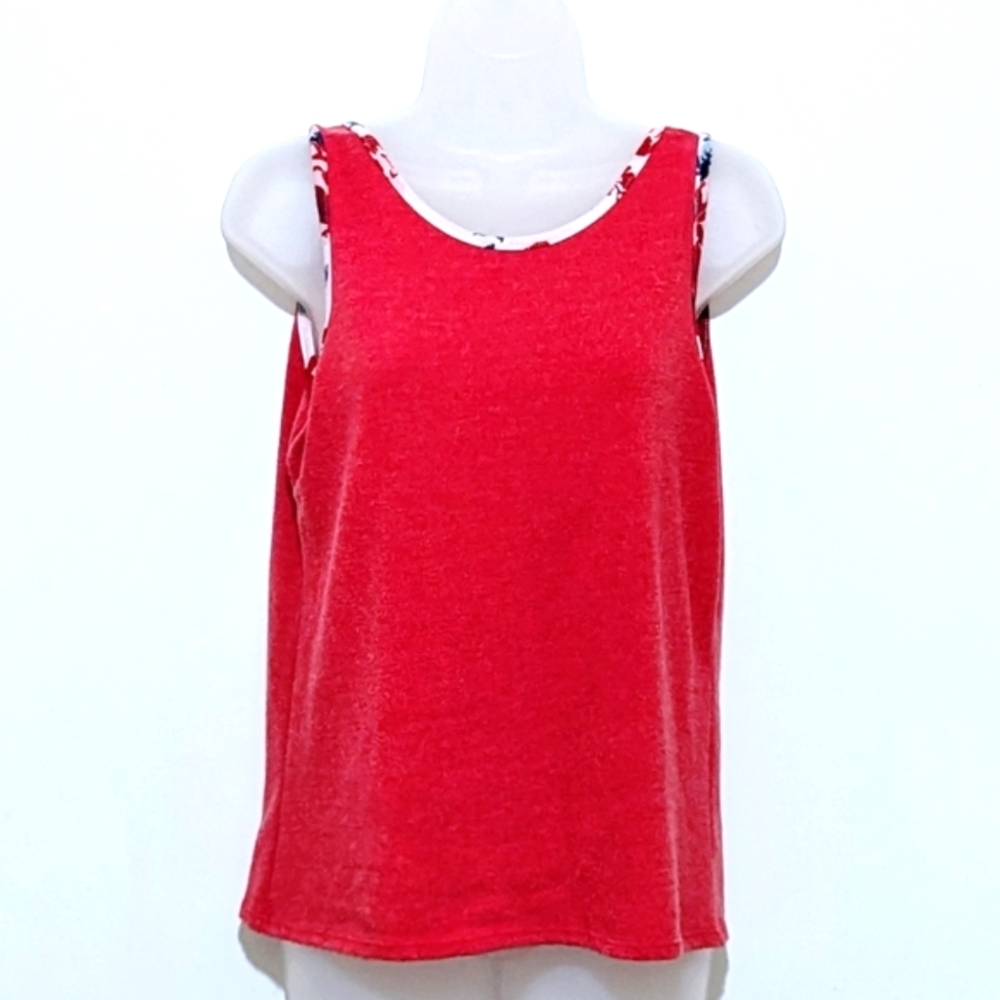 Alex & Jane | Knit Tank | Floral Binding | Casual | Vacation | Tropical | Soft |